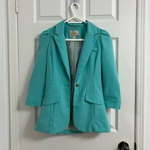 Dynamite (XS) Bright Colourful Turquoise Teal Business Blazer Casual Spring